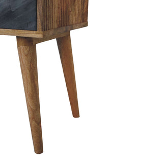 Slate Bedside Table – Oak Finish