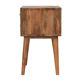 Slate Bedside Table – Oak Finish