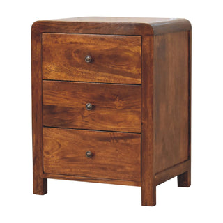 Aspen Bedside Table in Chestnut Finish