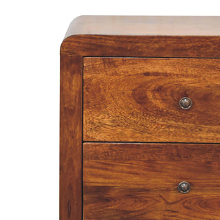 Aspen Bedside Table in Chestnut Finish