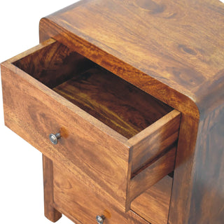 Aspen Bedside Table in Chestnut Finish