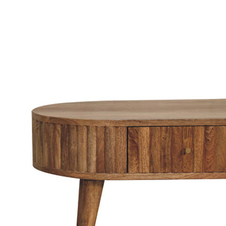 Stripe Coffee Table in Oak Finish, Mango Wood