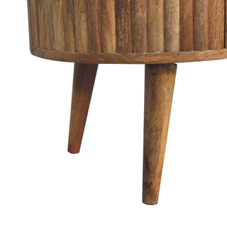 Stripe Coffee Table in Oak Finish, Mango Wood