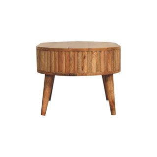 Stripe Coffee Table in Oak Finish, Mango Wood