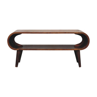 Amaya Nordic Coffee Table – Chestnut Finish