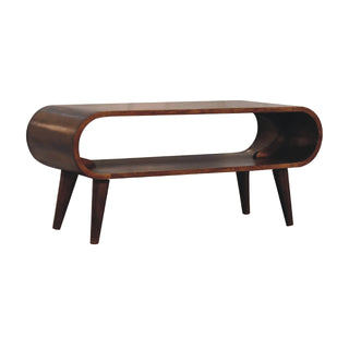 Amaya Nordic Coffee Table – Chestnut Finish