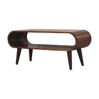 Amaya Nordic Coffee Table – Chestnut Finish