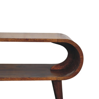 Amaya Nordic Coffee Table – Chestnut Finish