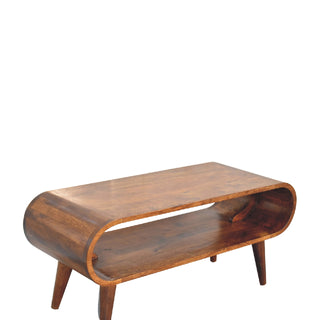 Amaya Nordic Coffee Table – Chestnut Finish