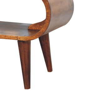 Amaya Nordic Coffee Table – Chestnut Finish