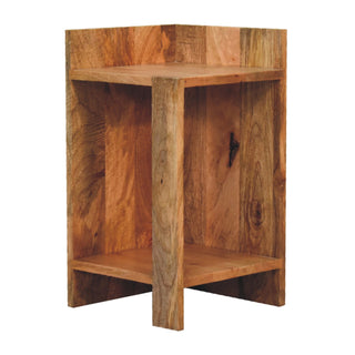 Oak-ish Open Box Bedside Table