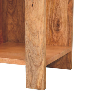 Oak-ish Open Box Bedside Table