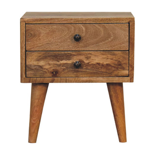 Narrow Mango Wood Bedside Table