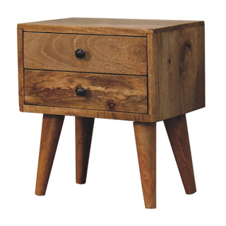 Narrow Mango Wood Bedside Table