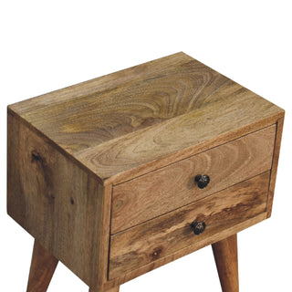 Narrow Mango Wood Bedside Table