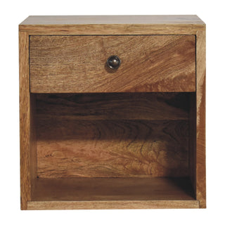 Floating Mini Classic Bedside Table – Solid Mango Wood