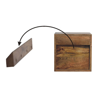 Floating Mini Classic Bedside Table – Solid Mango Wood
