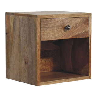 Floating Mini Classic Bedside Table – Solid Mango Wood