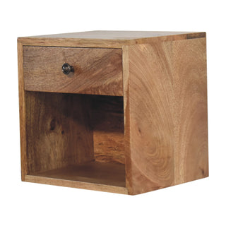 Floating Mini Classic Bedside Table – Solid Mango Wood
