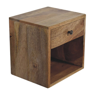 Floating Mini Classic Bedside Table – Solid Mango Wood