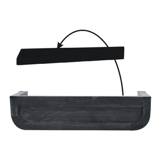 Indira Floating Console Table - Ash Black