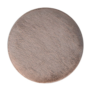 Mocha Faux Fur Stool