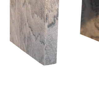 Darcy Rounded Bedside Table Stone Veneer