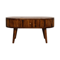 Stripe Coffee Table in Chestnut Finish