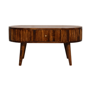 Stripe Coffee Table in Chestnut Finish