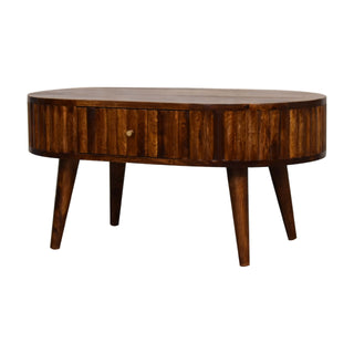 Stripe Coffee Table in Chestnut Finish