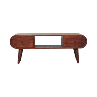 London TV Unit in Chestnut Finish