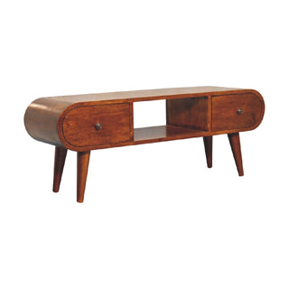 London TV Unit in Chestnut Finish