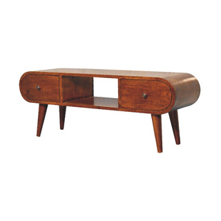 London TV Unit in Chestnut Finish