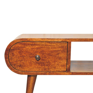 London TV Unit in Chestnut Finish