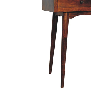 Solid Wood 2 Drawer Console Table, Chestnut Finish