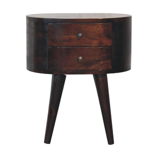 Light Walnut Solid Mango Wood Bedside Table