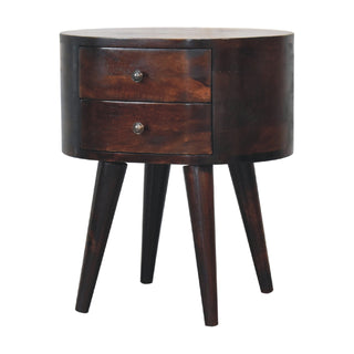 Light Walnut Solid Mango Wood Bedside Table