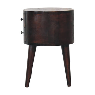 Light Walnut Solid Mango Wood Bedside Table