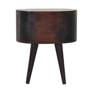 Light Walnut Solid Mango Wood Bedside Table