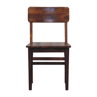 Classic Mango Wood Dining Chair, Chestnut Finish