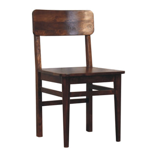 Classic Mango Wood Dining Chair, Chestnut Finish