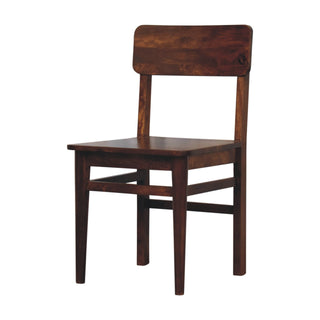 Classic Mango Wood Dining Chair, Chestnut Finish