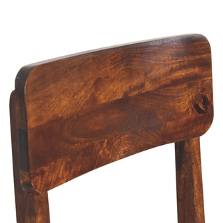 Classic Mango Wood Dining Chair, Chestnut Finish