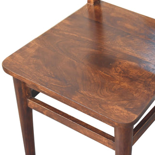 Classic Mango Wood Dining Chair, Chestnut Finish