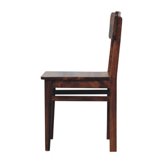 Classic Mango Wood Dining Chair, Chestnut Finish