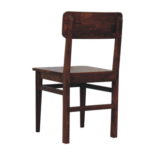 Classic Mango Wood Dining Chair, Chestnut Finish
