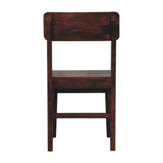 Classic Mango Wood Dining Chair, Chestnut Finish