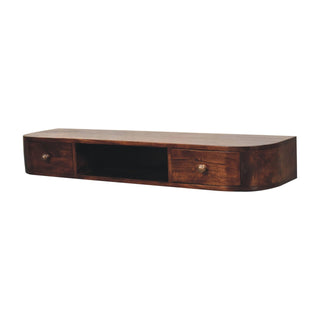 Solid Mango Wood Wall-Mounted Console Table