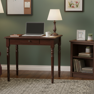 Solid Mango Wood Desk in California Walnut Finish