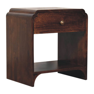 Newton Bedside Table in California Walnut Finish